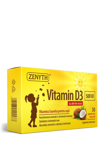 Vitamin D3 500 UI pentru copii Zenyth